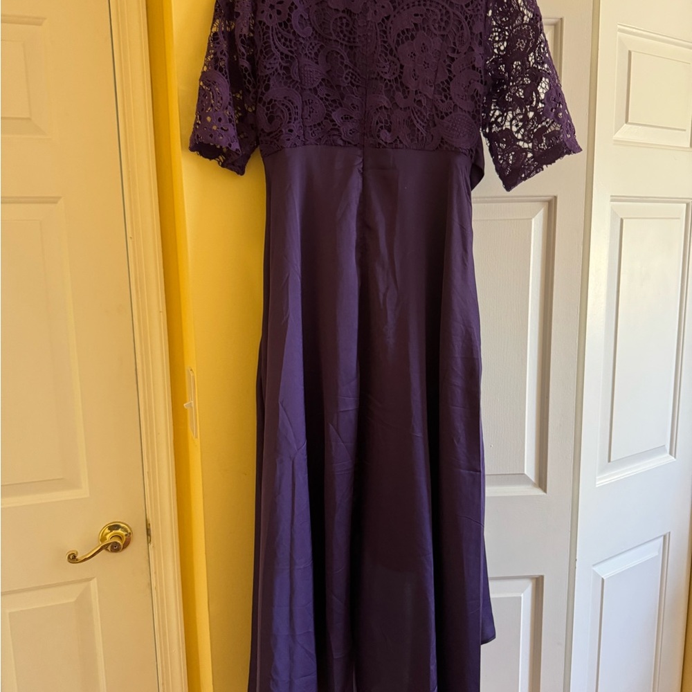 Elegant Purple Lace Dress